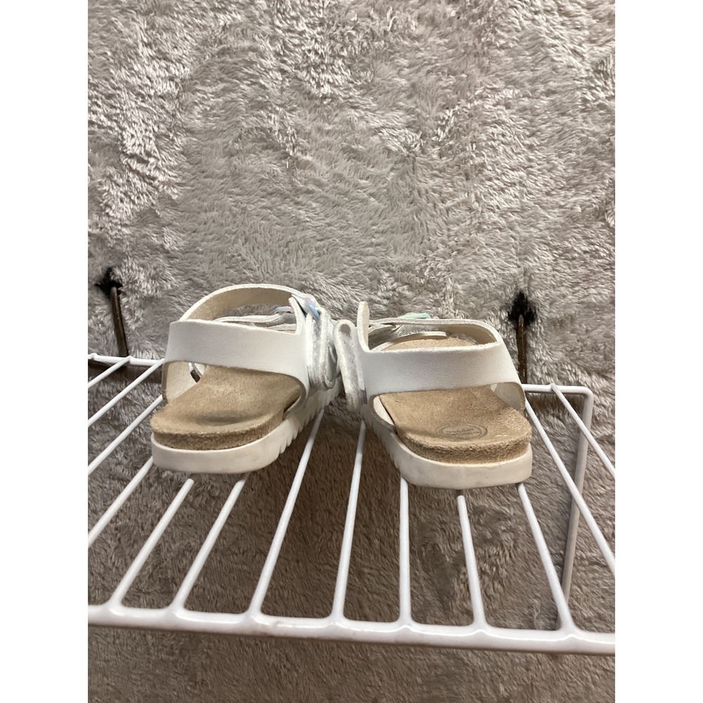 Wonder Nation White Buckle Strap Sandals Kids Size 10 Toddler Summer Shoes - Picture 5 of 6